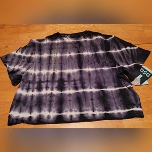 DSG Tye Dye Crop Tee S 8/9 Black/White